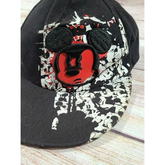 Disney Parks Mickey Mouse Hat Cap Size Youth Black Red Embroidered - Picture 3 of 7